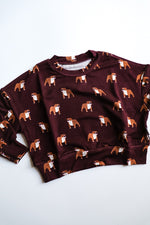 Load image into Gallery viewer, Maroon Bulldog Bamboo Sweatshirt
