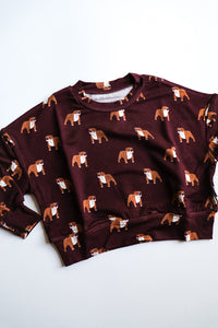 Maroon Bulldog Bamboo Sweatshirt