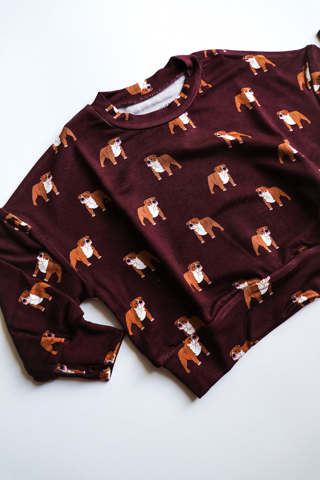 Maroon Bulldog Bamboo Sweatshirt