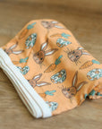 Orange Bunny Bamboo Swaddle Blanket