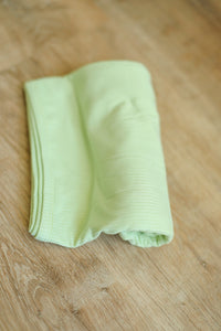 Keylime Ribbed Solid Bamboo Swaddle Blanket