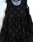 Fleur de lis Bamboo Tiered Twirl Dress - with Pockets