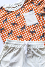 Load image into Gallery viewer, Coonhound Bamboo Varsity Short Set - T-shirt &amp; Shorts
