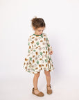 Western Bamboo Long Sleeve Twirl Dress