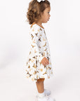 Ducks Bamboo Long Sleeve Twirl Dress