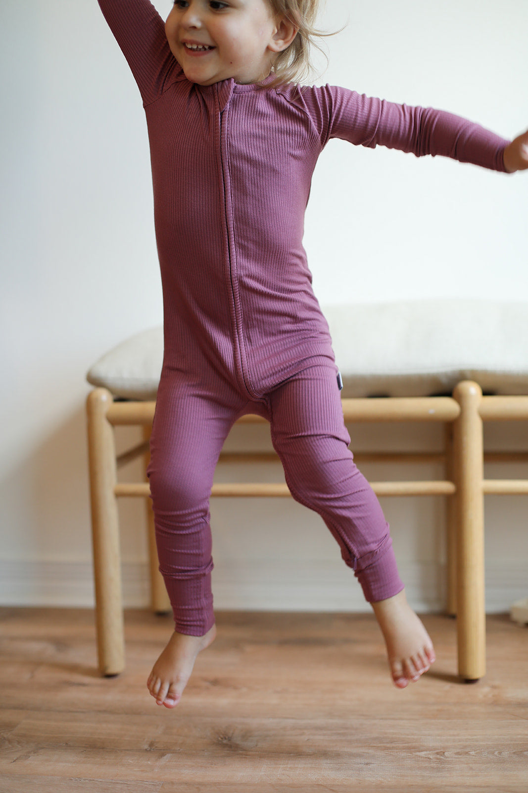 Mulberry Ribbed Solid Double Zipper Bamboo Sleeper