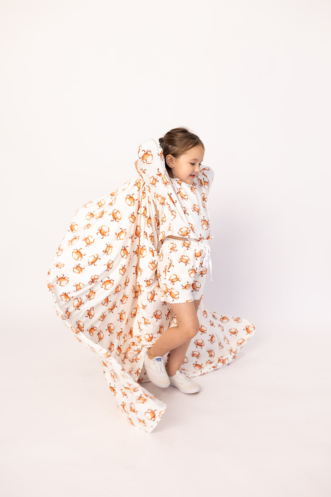 Orange Crab Bamboo Sweatshirt Set - Top &amp; Bottom