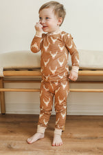 Load image into Gallery viewer, Reindeer 2 Piece Bamboo Pajama Set
