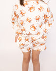 Orange Crab Bamboo Sweatshirt Set - Top & Bottom