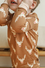 Load image into Gallery viewer, Reindeer 2 Piece Bamboo Pajama Set
