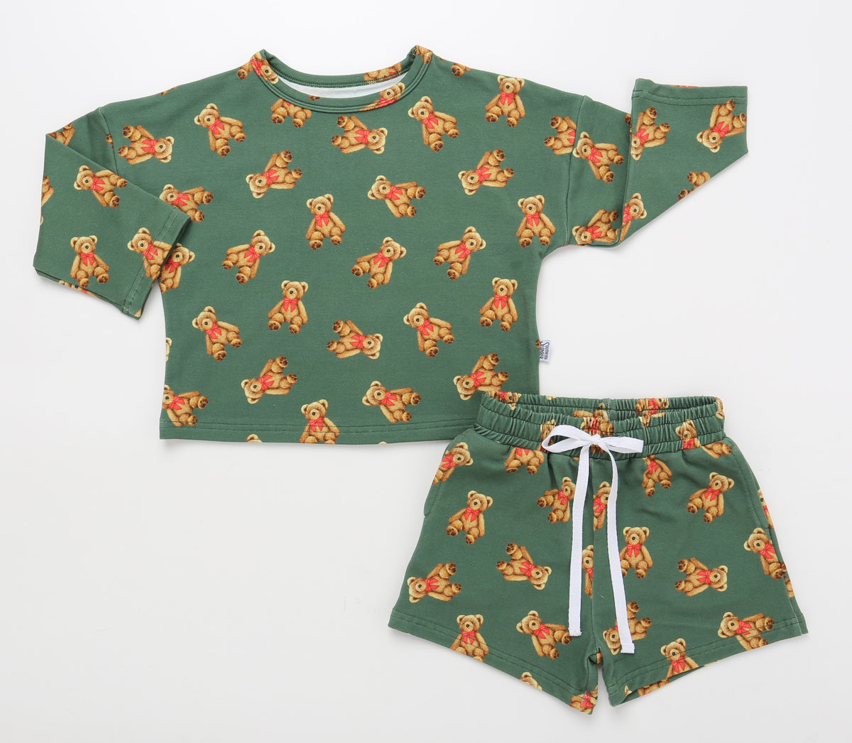 Holiday Teddy Bamboo Sweatshirt Set - Top &amp; Bottom