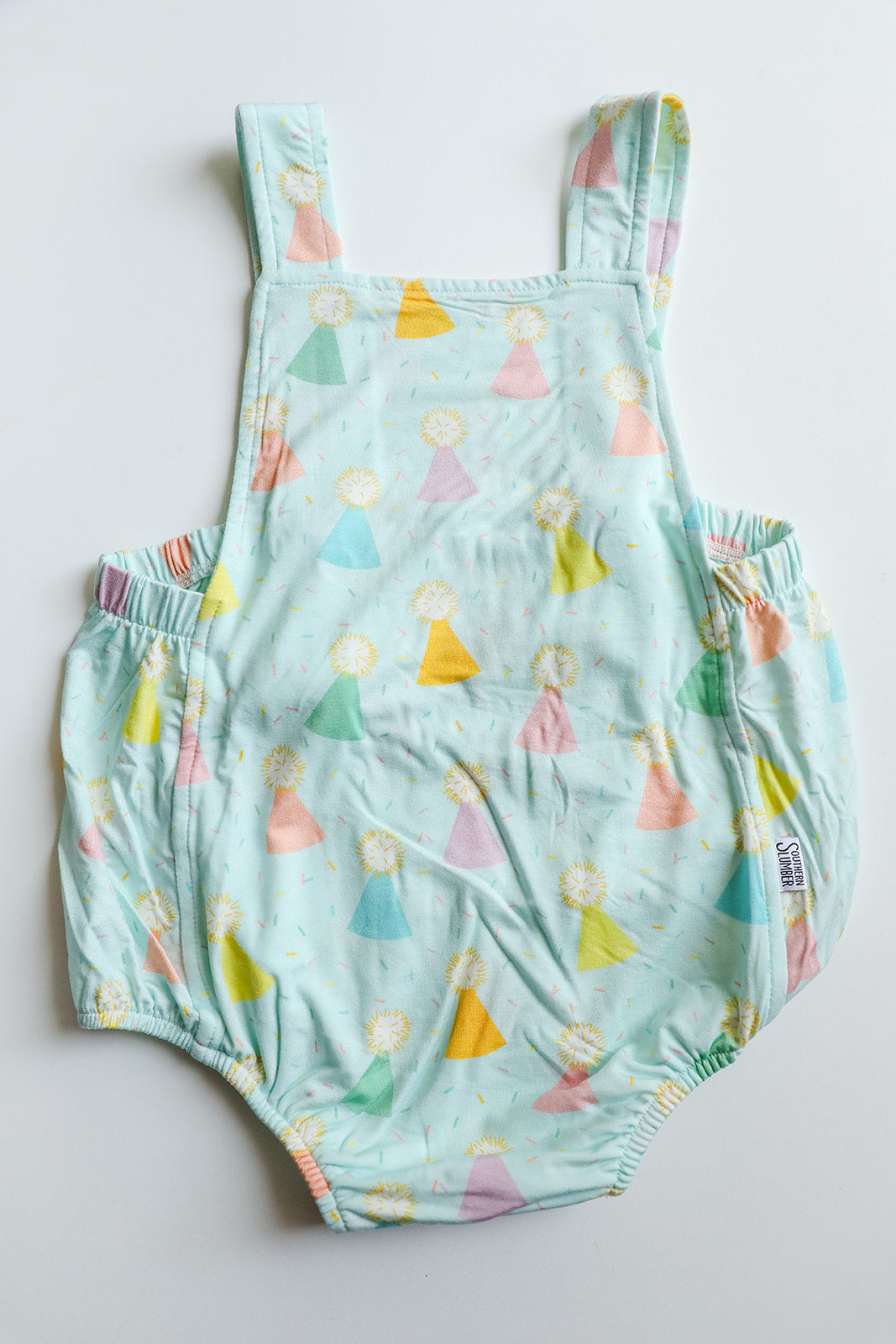 Blue Birthday Print Bamboo Sun Bubble with Adjustable Straps