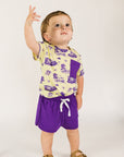 Tiger Toile Bamboo Varsity Short Set - T-shirt & Shorts