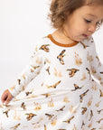 Ducks Bamboo Long Sleeve Twirl Dress