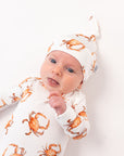 Orange Crab Bamboo Knotted Hat
