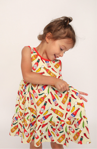 Hot Sauce Bamboo Tiered Twirl Dress - with Pockets