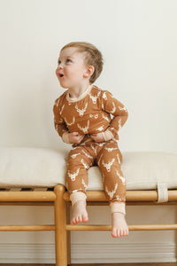 Reindeer 2 Piece Bamboo Pajama Set