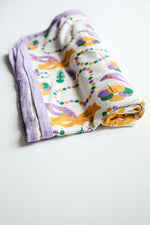 Load image into Gallery viewer, Mardi Gras Bamboo Swaddle Blanket
