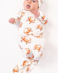 Orange Crab Bamboo Knotted Gown