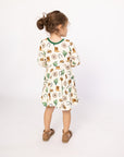 Western Bamboo Long Sleeve Twirl Dress