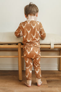 Reindeer 2 Piece Bamboo Pajama Set