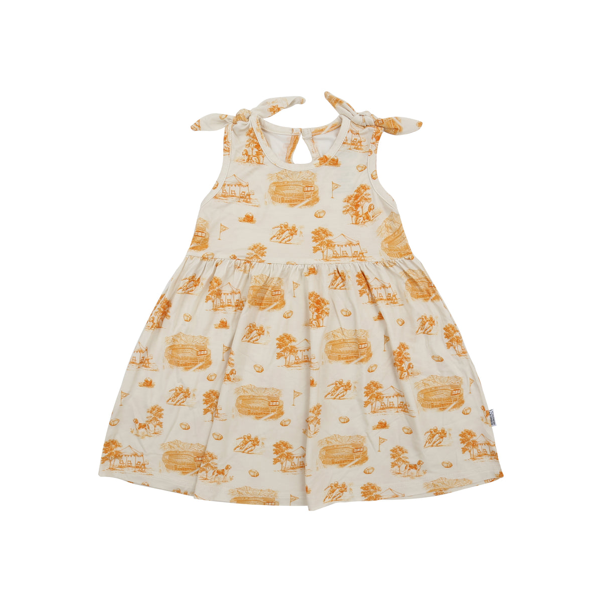 Tennessee Toile Bamboo Shoulder Tie Dress
