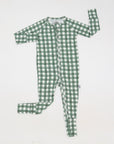 Green Gingham Double Zipper Bamboo Sleeper