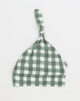 Green Gingham Bamboo Knotted Hat