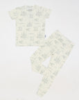Sage Toile 2 Piece Bamboo Pajama Set
