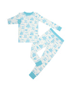 Load image into Gallery viewer, Blue Toile 2 Piece Bamboo Pajama Set
