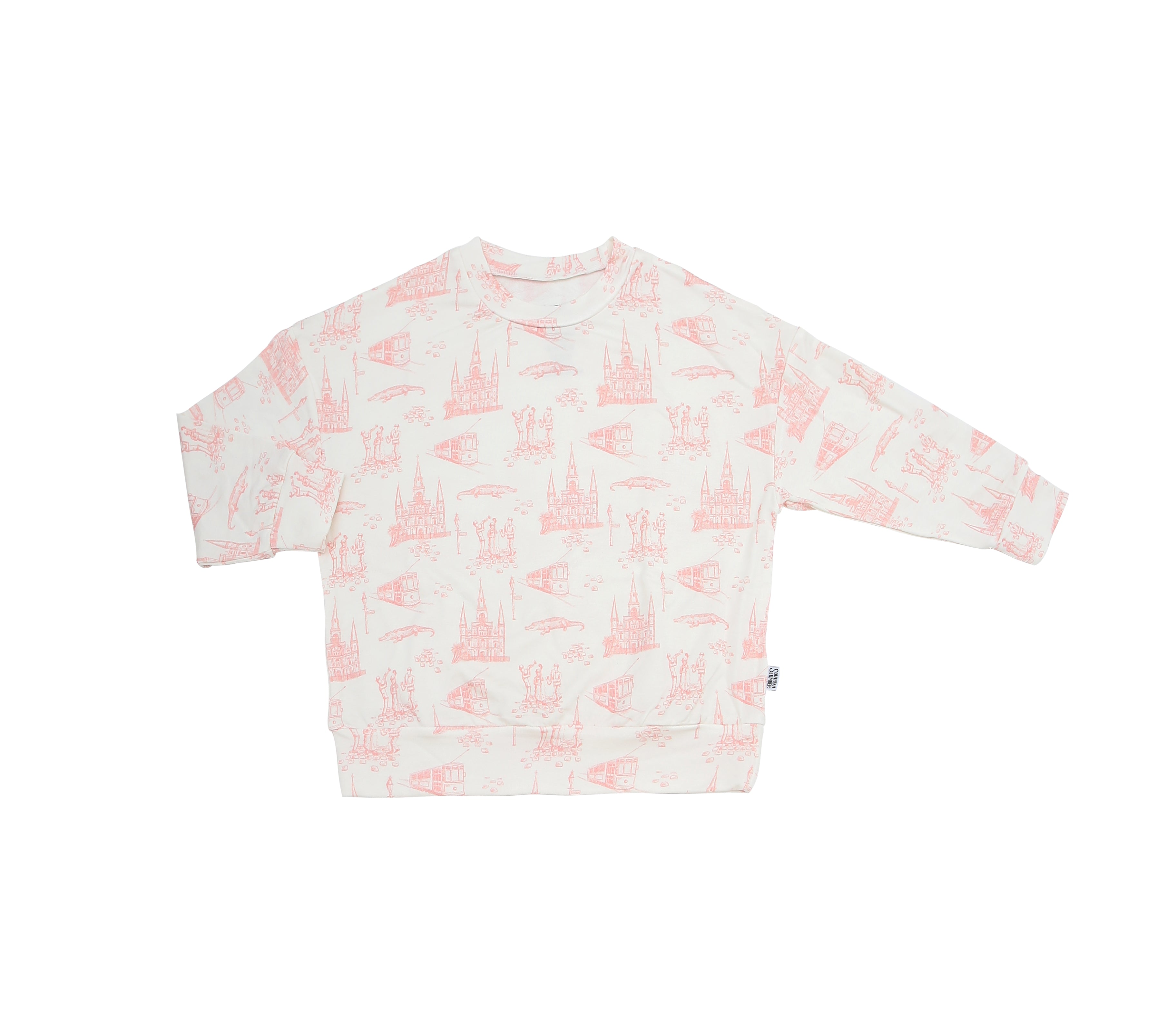 Pink Toile Bamboo Sweatshirt