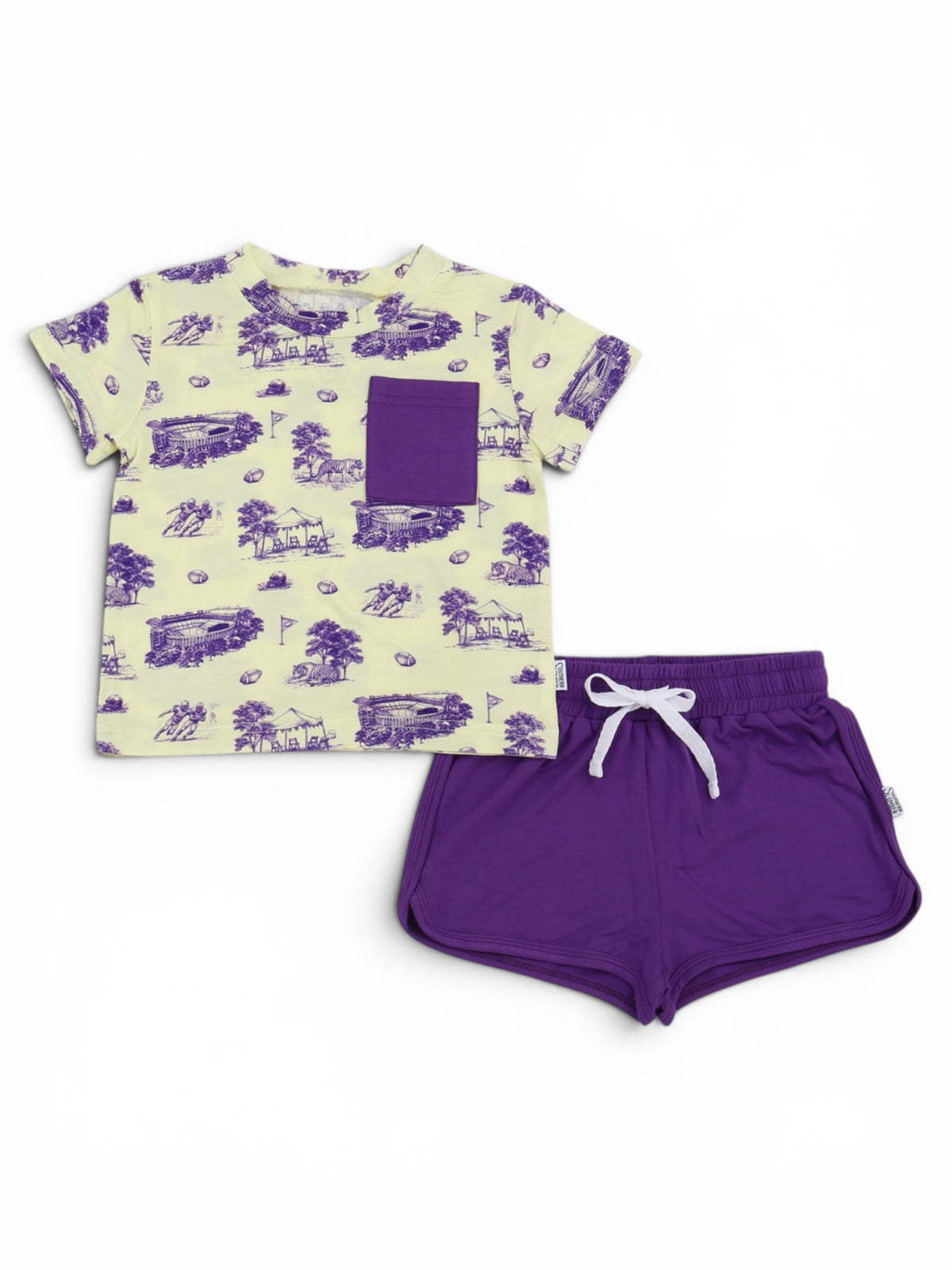 Tiger Toile Bamboo Varsity Short Set - T-shirt &amp; Shorts