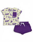 Tiger Toile Bamboo Varsity Short Set - T-shirt & Shorts