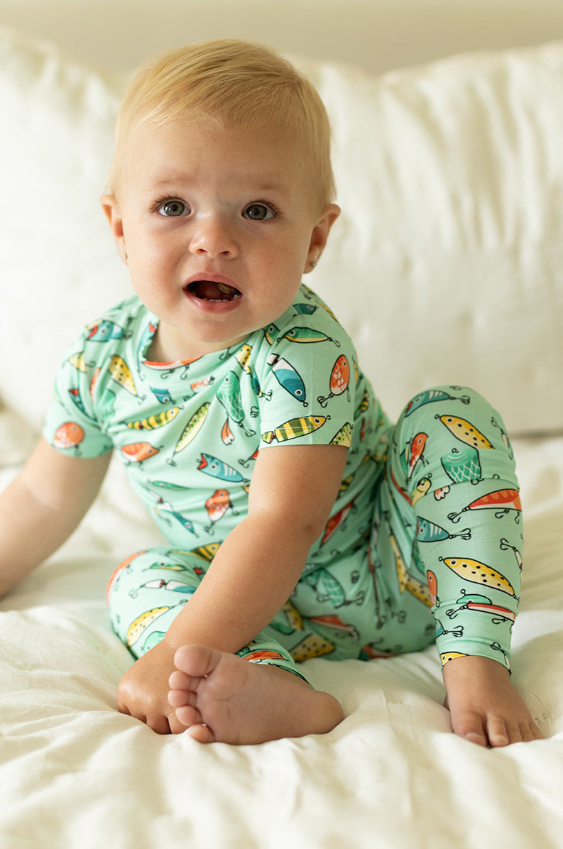 Fishing Baits 2 Piece Bamboo Pajama Set
