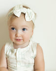 Sage Toile Bamboo Henley Onesie with Snaps