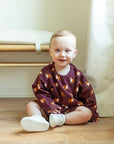 Maroon Bulldog Bamboo Sweatshirt Set - Top & Bottom