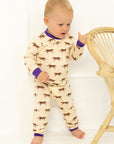 Purple Tiger 2 Piece Bamboo Pajama Set