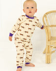 Purple Tiger 2 Piece Bamboo Pajama Set