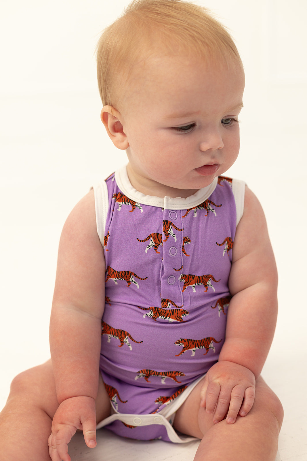 Geaux Bamboo Henley Onesie with Snaps