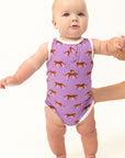 Geaux Bamboo Henley Onesie with Snaps