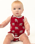 Elephant Bamboo Henley Onesie with Snaps