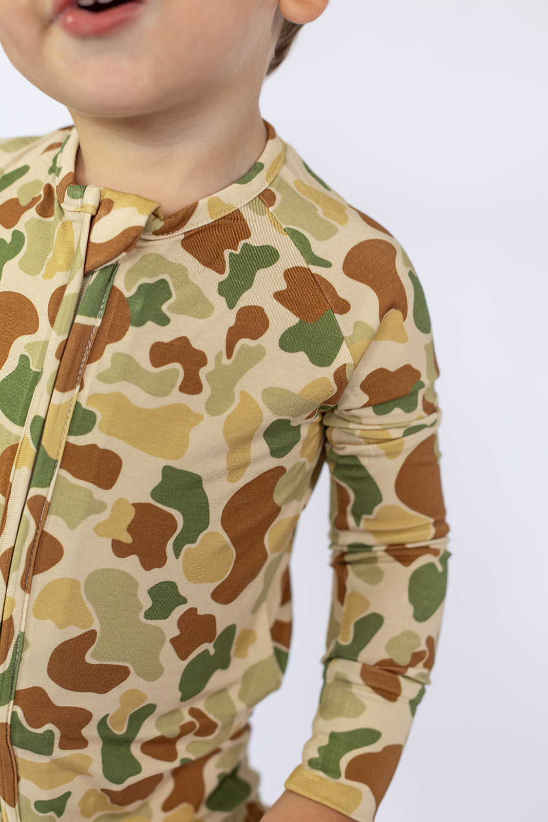 Camo Double Zipper Bamboo Sleeper