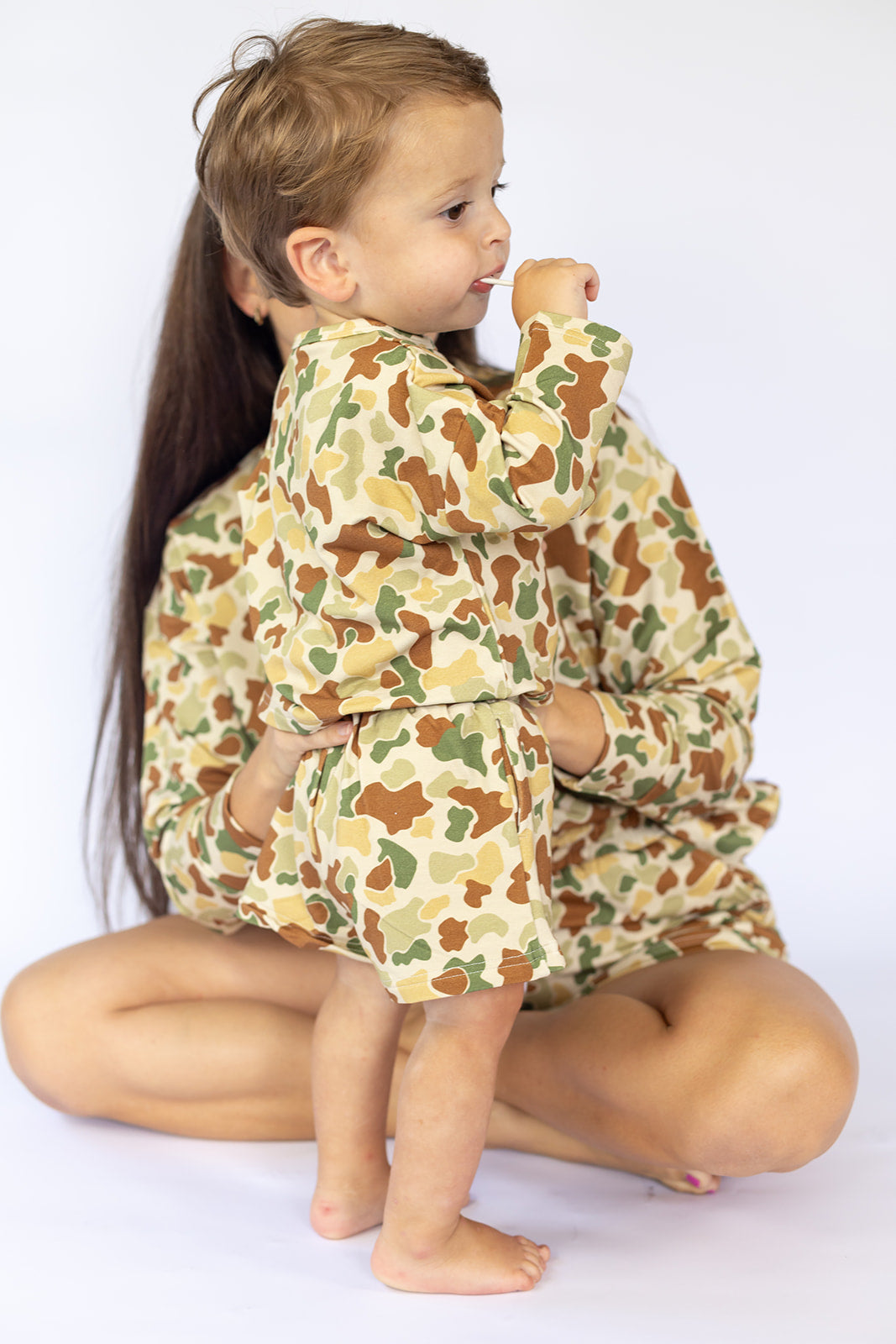 Camo Bamboo Sweatshirt Set - Top &amp; Bottom