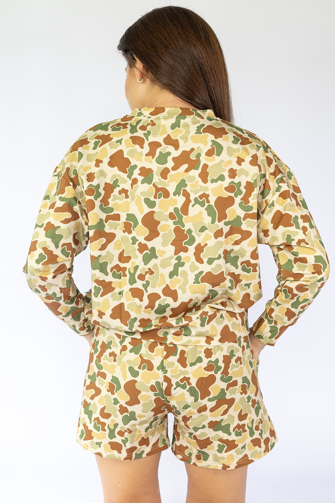 Camo Bamboo Womens Sweatshirt Set - Top &amp; Bottom