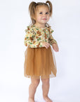 Camo Tulle Bamboo Long Sleeve Twirl Dress