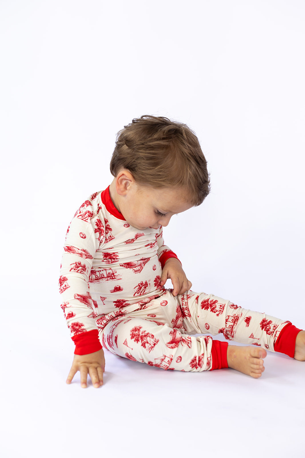 Bulldog Toile 2 Piece Bamboo Pajama Set