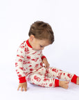 Bulldog Toile 2 Piece Bamboo Pajama Set