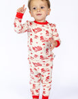 Bulldog Toile 2 Piece Bamboo Pajama Set