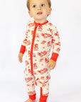 Bulldog Toile Double Zipper Bamboo Sleeper