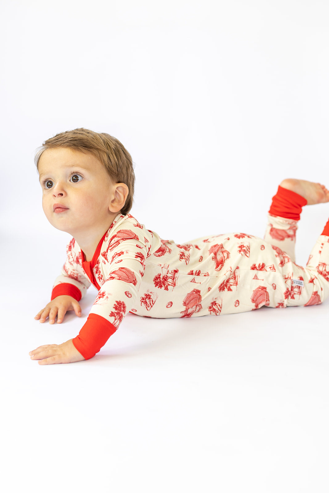 Bulldog Toile Double Zipper Bamboo Sleeper